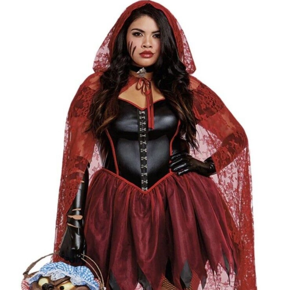 Dreamgirl Big Bad Red Halloween Cosplay Costume Size X-Large NWT